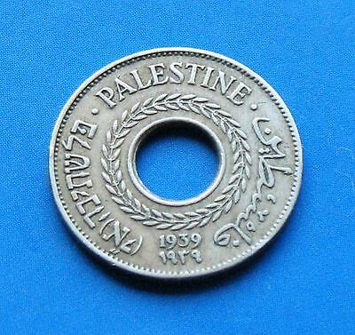 Israel Palestine British Mandate 5 Mils 1939 Coin Xf