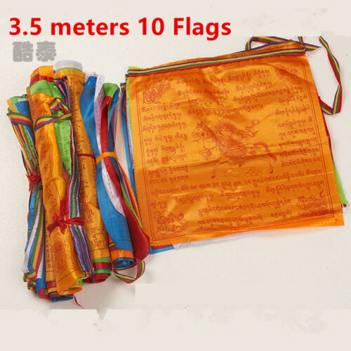 Tibetan Buddhist Prayer Flags Contain 10 Flags Tibet Style Decorative Scriptures
