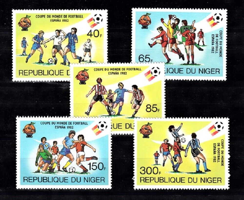 Niger Sc# 557-561 World Soccer Cup Espana 82 - Mnh