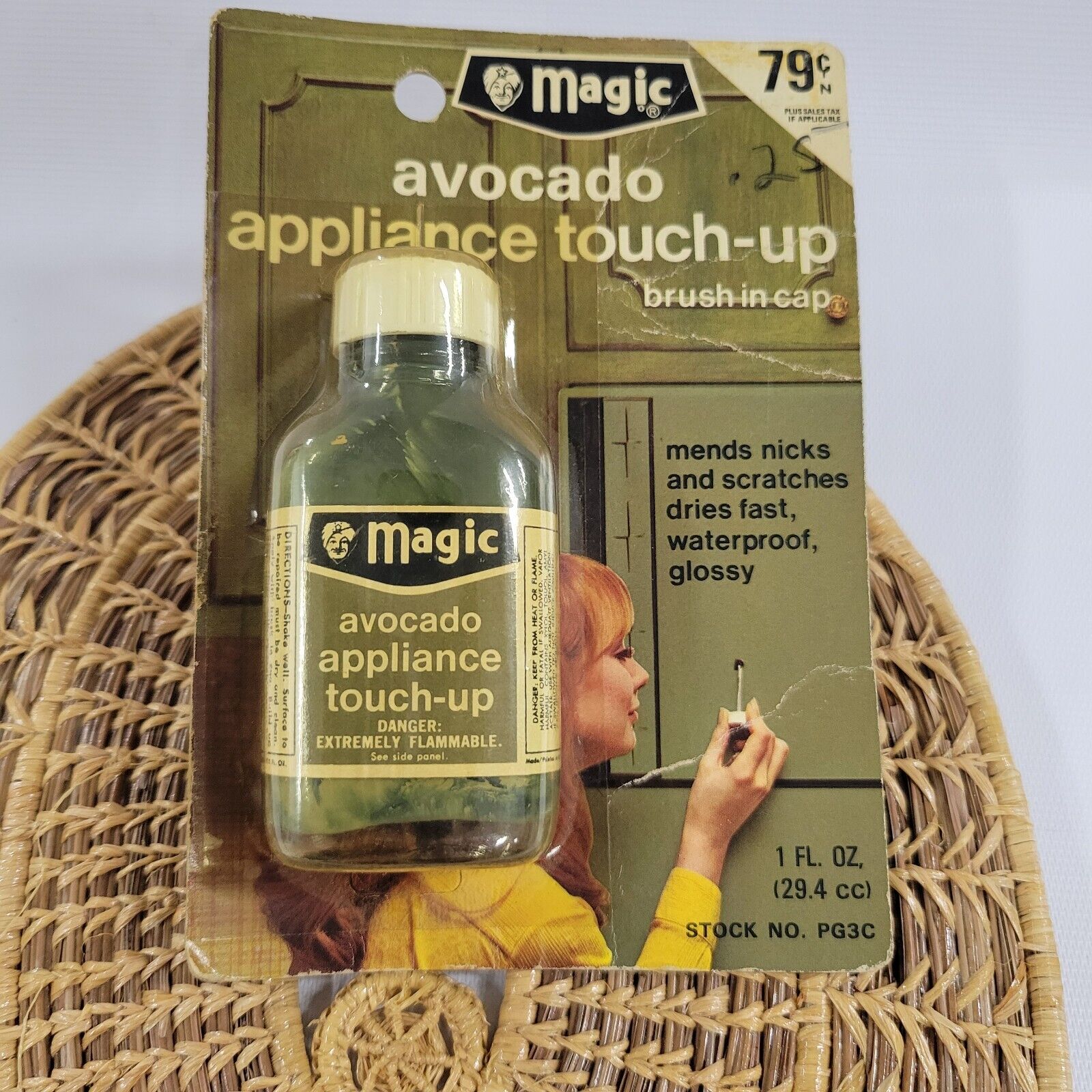 Vtg Magic Avocado Green Appliance Touch Up Paint Retro Mcm Sealed